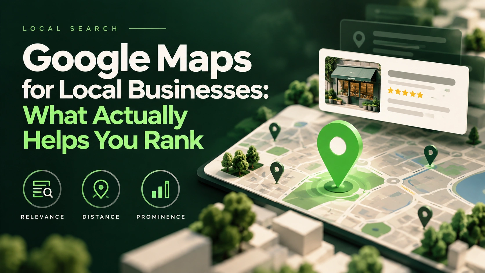 Featured image for an article about Google Maps ranking and local SEO for businesses.