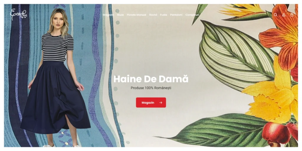 Eranthe Fashion WooCommerce store homepage