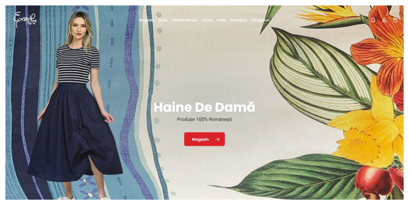 Eranthe Fashion WooCommerce store homepage